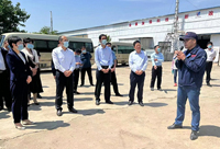 临沂市副市长毕黎明，临沭县县委副书记、县长侯素云莅临吉田山东视察指导
